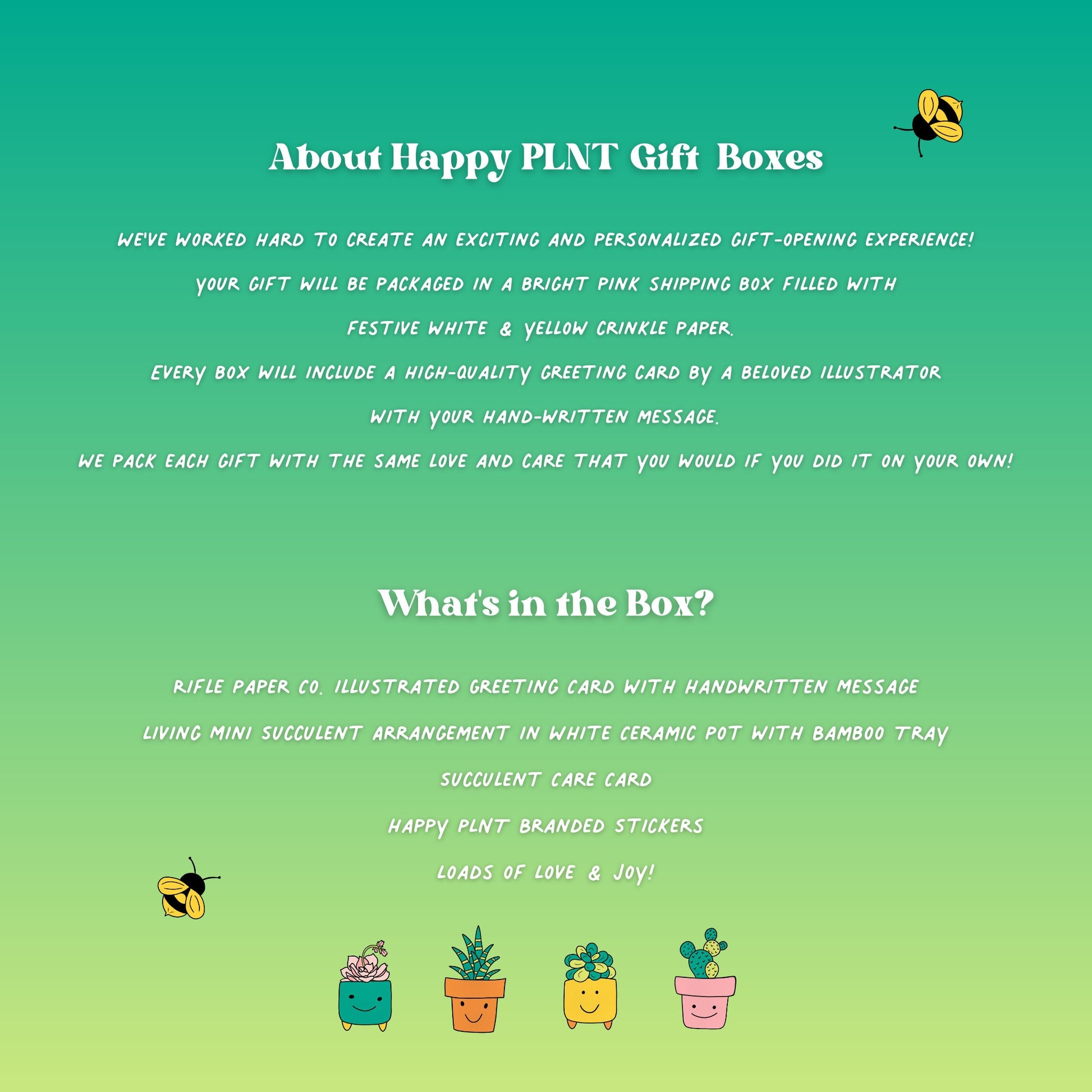 Relax, It's Your Birthday Succulent Gift Box | Living Succulent Arrangement + Personalized Greeting Card, Happy Birthday Gift