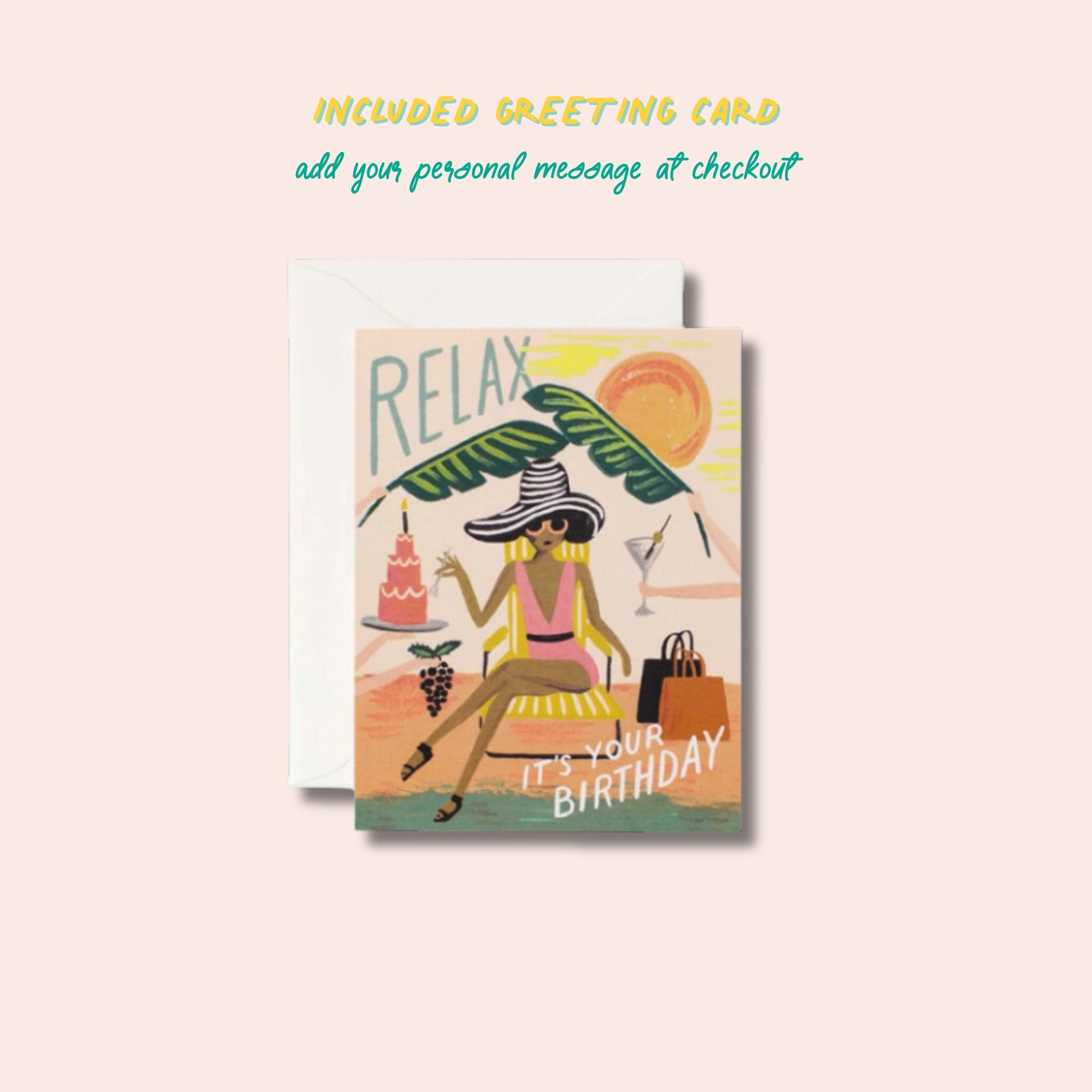 Relax, It's Your Birthday Succulent Gift Box | Living Succulent Arrangement + Personalized Greeting Card, Happy Birthday Gift