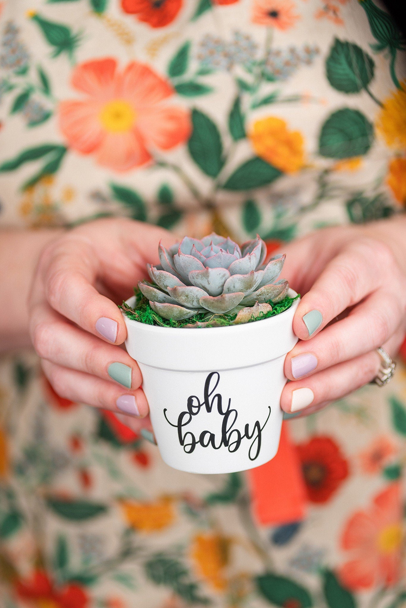 Sweet Baby Succulent 3" Party Favors for Baby Shower and Nursery Decor with Optional Personalization