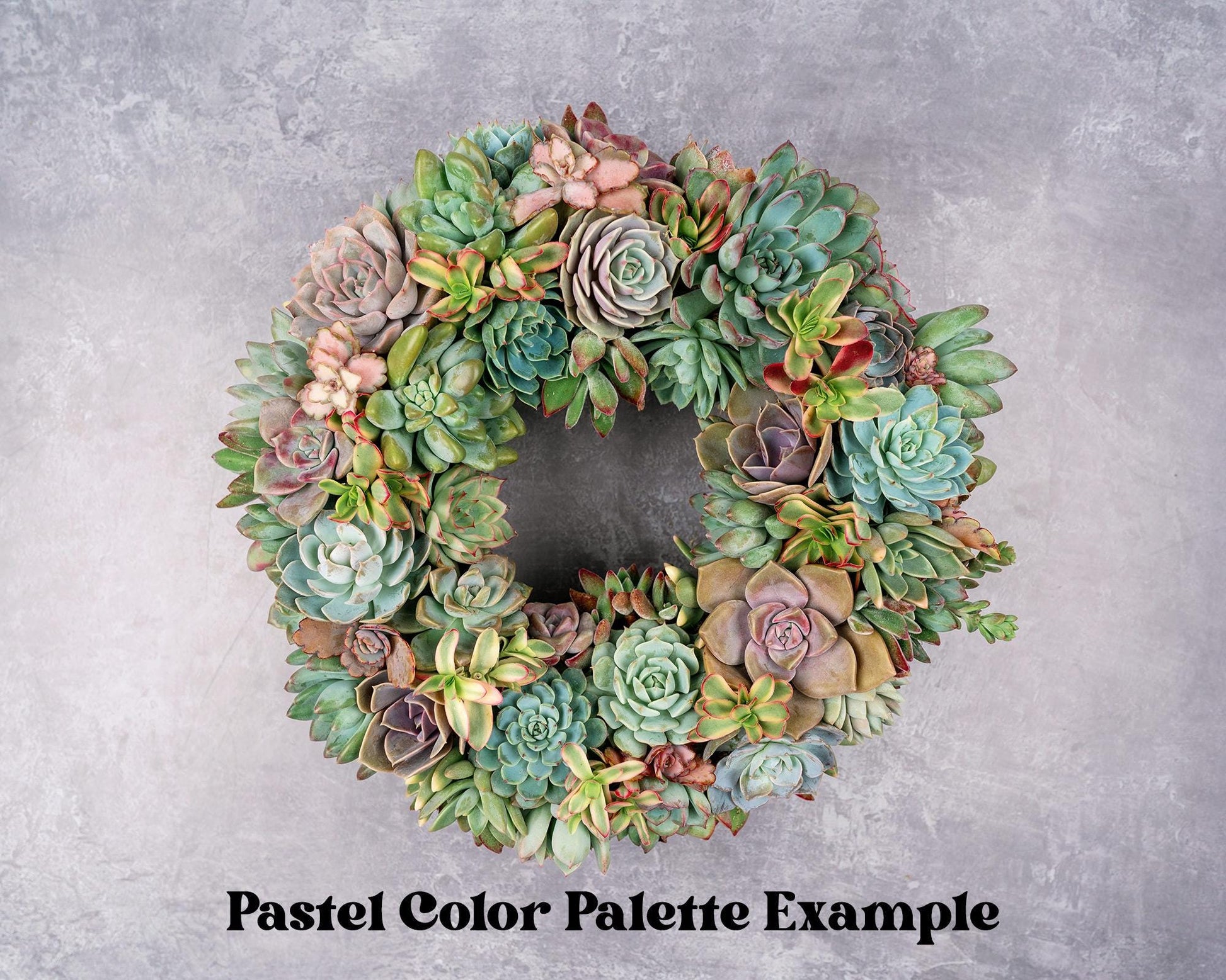 Heart Succulent Moss Wreath